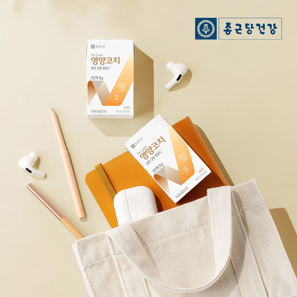 종근당건강 닥터케어 균형영양식 영양코치 미니 140ml 1박스(24팩) - 상세 이미지 4