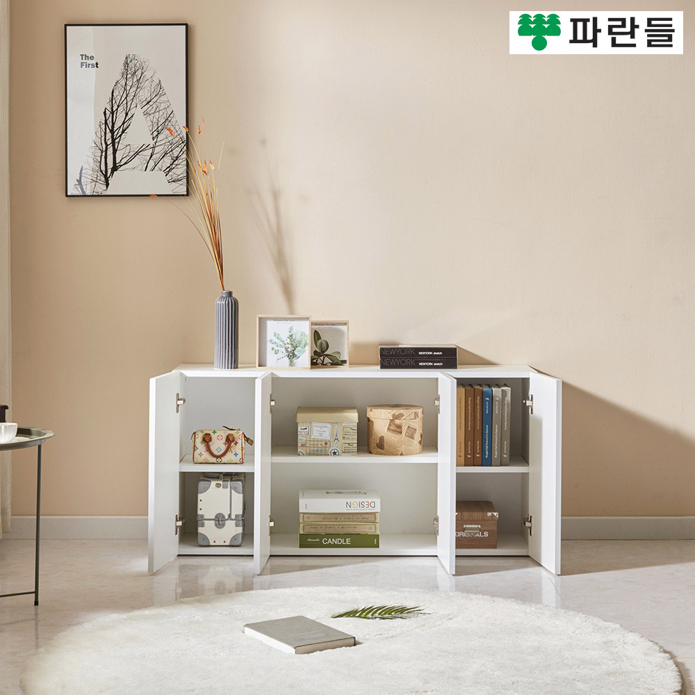 파란들가구 1200X600 18T E0목재 LPM 슬림수납장 거실장식장