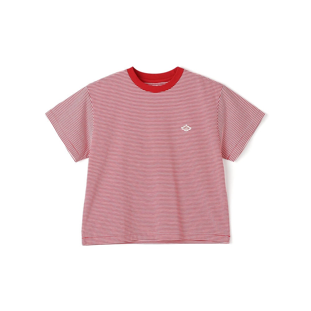 단톤 반팔티 WOMEN'S SHORT SLEEVE SEMI CROP T-SHIRT STRIPE 25SS 스트라이프 티셔츠 DNB251L103-0004 - 상세 이미지 3