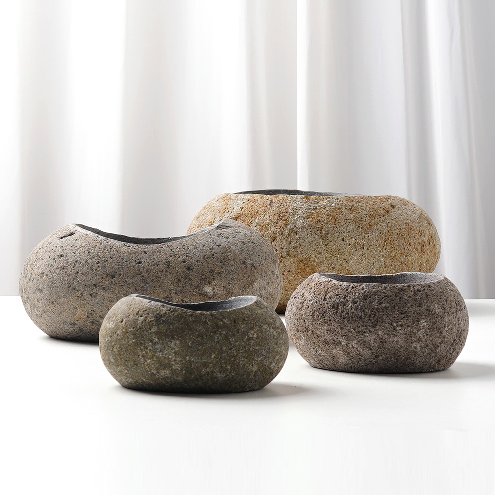 파인다이닝 발리 자연석 스톤 오발 볼 샐러드 파스타 디저트볼 1개, 11cm - 상세 이미지 4