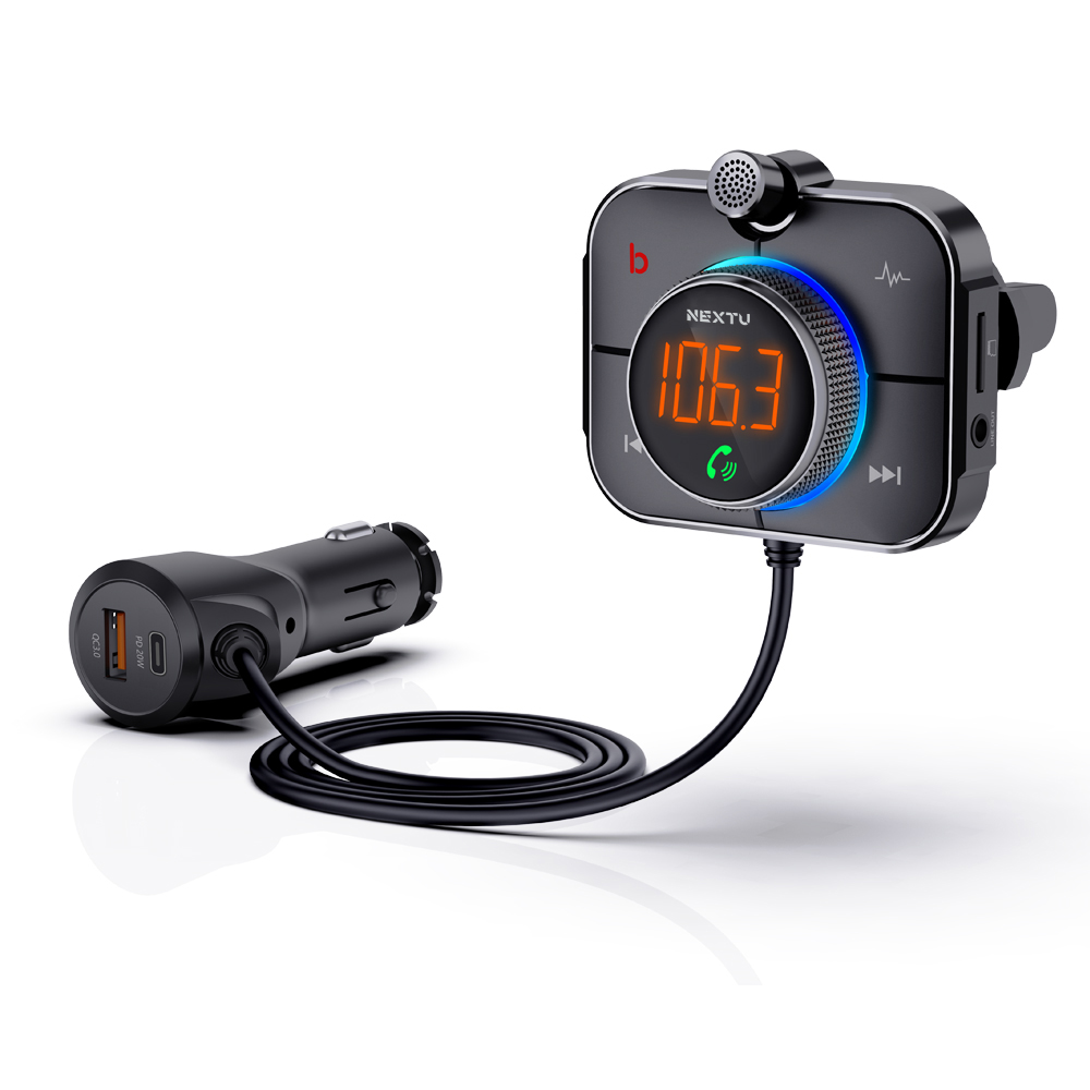 넥스트유 올인원 차량용 블루투스 노이즈캔슬링 오디오 무선 카팩 6422BTC