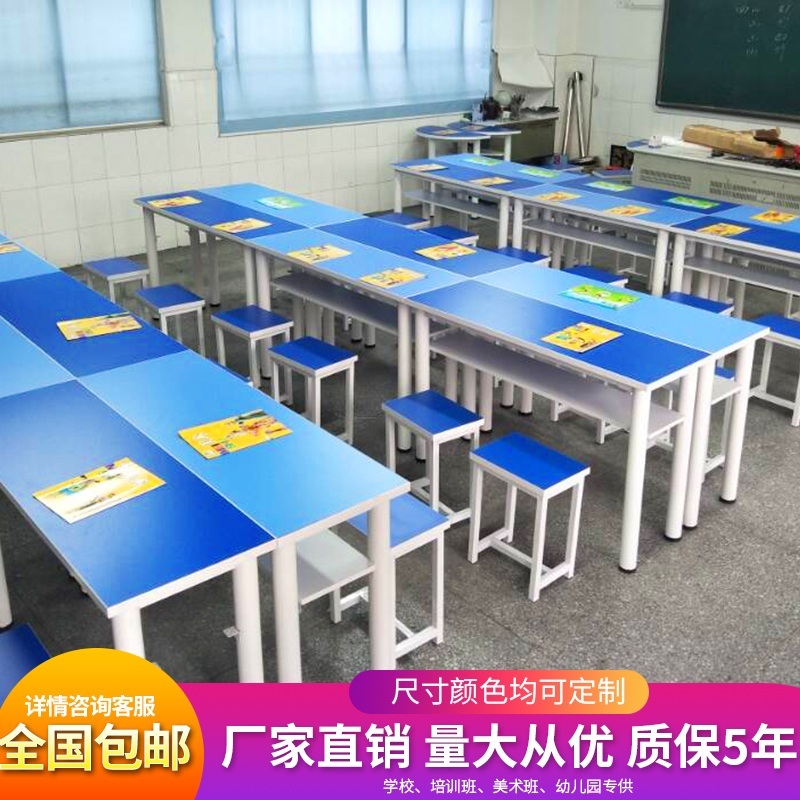 유치원책상 과외 미술학원 보육원 단체 테이블 조립 공부 제트 단층직사각형120x40x75cm - 상세 이미지 3