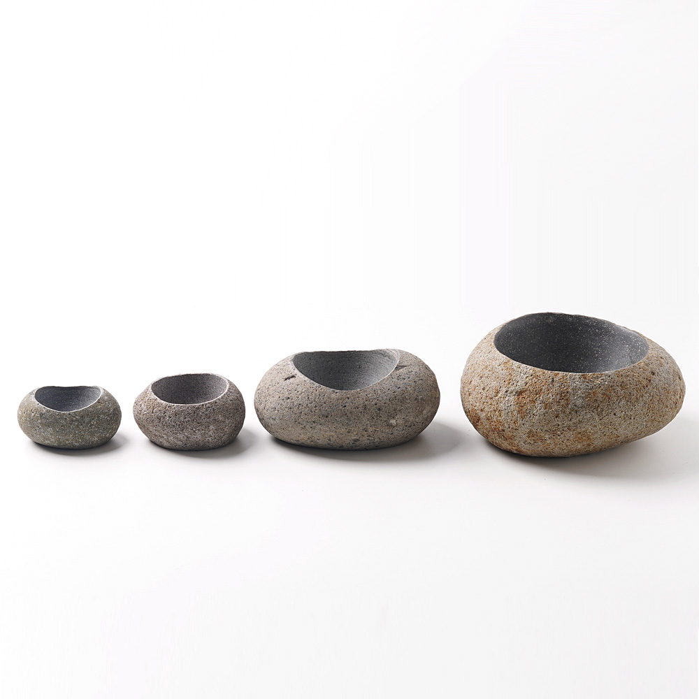파인다이닝 발리 자연석 스톤 오발 볼 샐러드 파스타 디저트볼 1개, 11cm - 상세 이미지 2