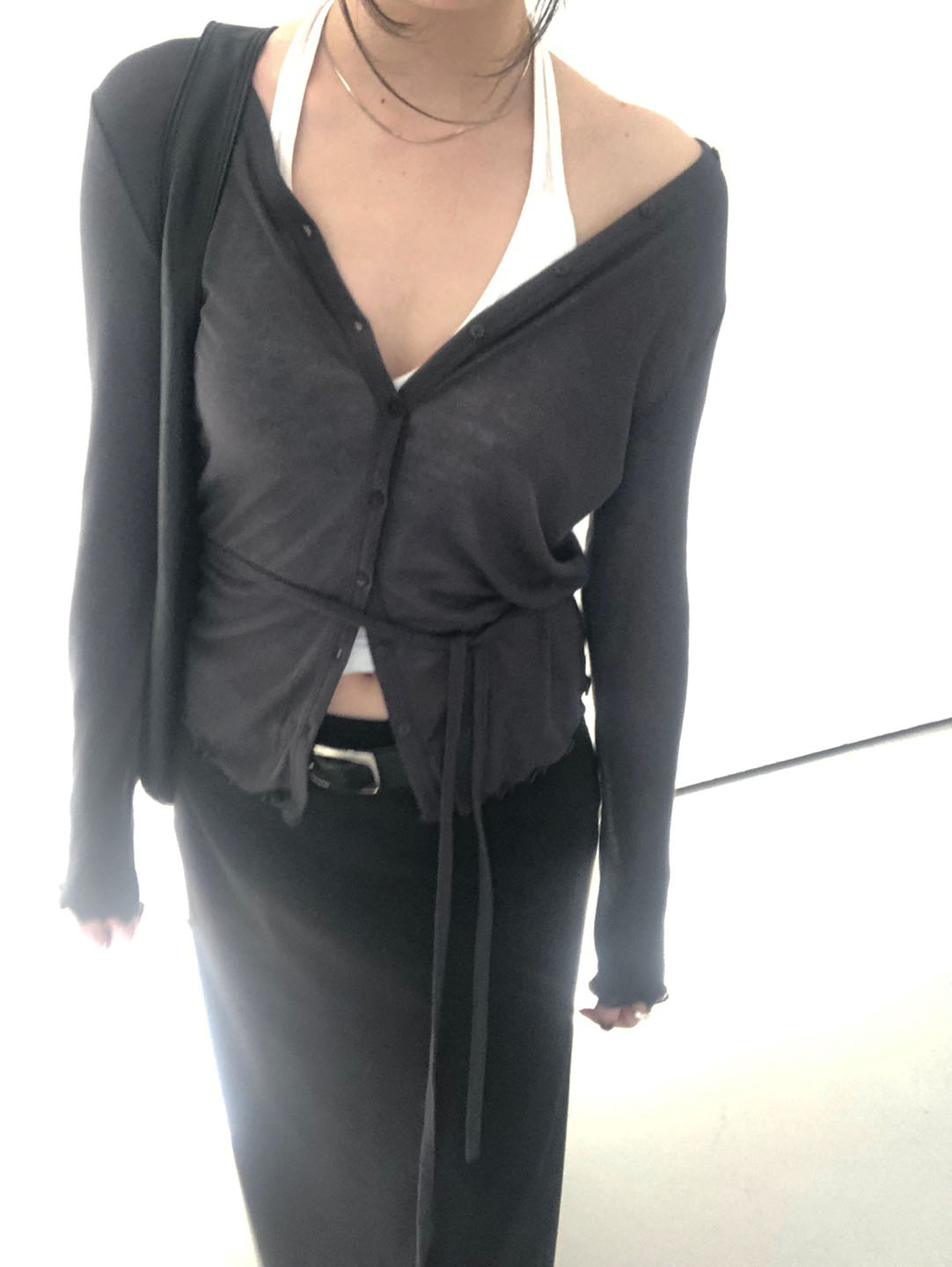 frill button cardigan 프릴 버튼 가디건 (스트랩 set) 상세 이미지 23