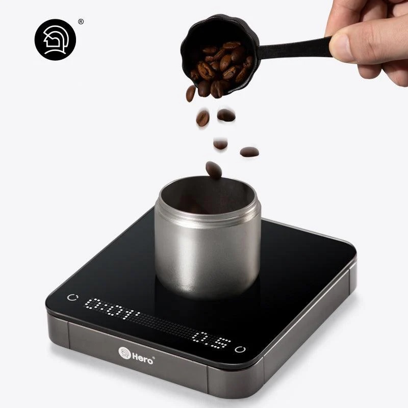 zeroHero 정밀 전자저울 주방 계량 에스프레소 핸드드립 커피저울 2kg, 0.1g, 블랙 - 상세 이미지 2