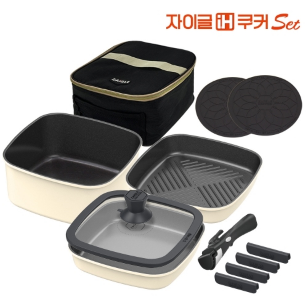 [N단독구성]자이글 인덕션 가스렌지 냄비세트 + 전기냄비 멀티쿠커 파티쿠커 세트 구성