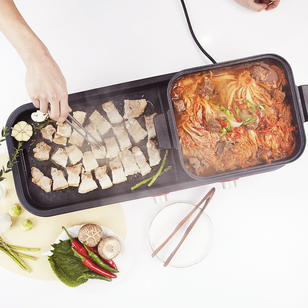 대원 전기 고기불판 냄비 반반 와이드 그릴 DW-MG2200 - 상세 이미지 5