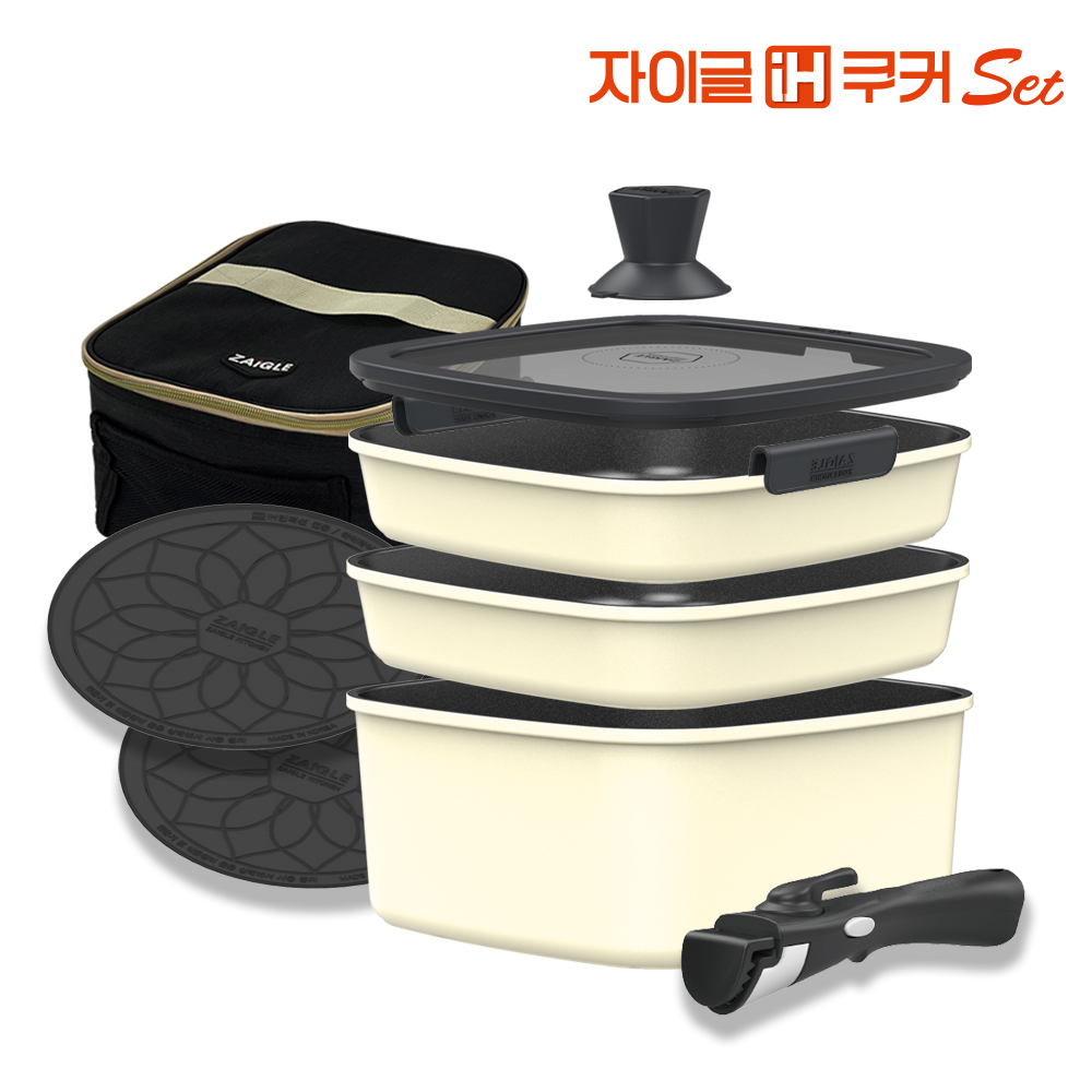 [N단독구성]자이글 인덕션 가스렌지 냄비세트 + 전기냄비 멀티쿠커 파티쿠커 세트 구성