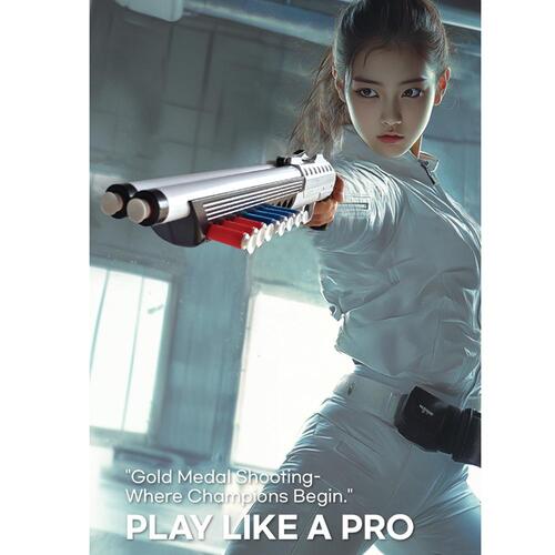 금메달 더블트랩 프로세트 어린이 사격 장난감 놀이 게임 총 - 상세 이미지 2