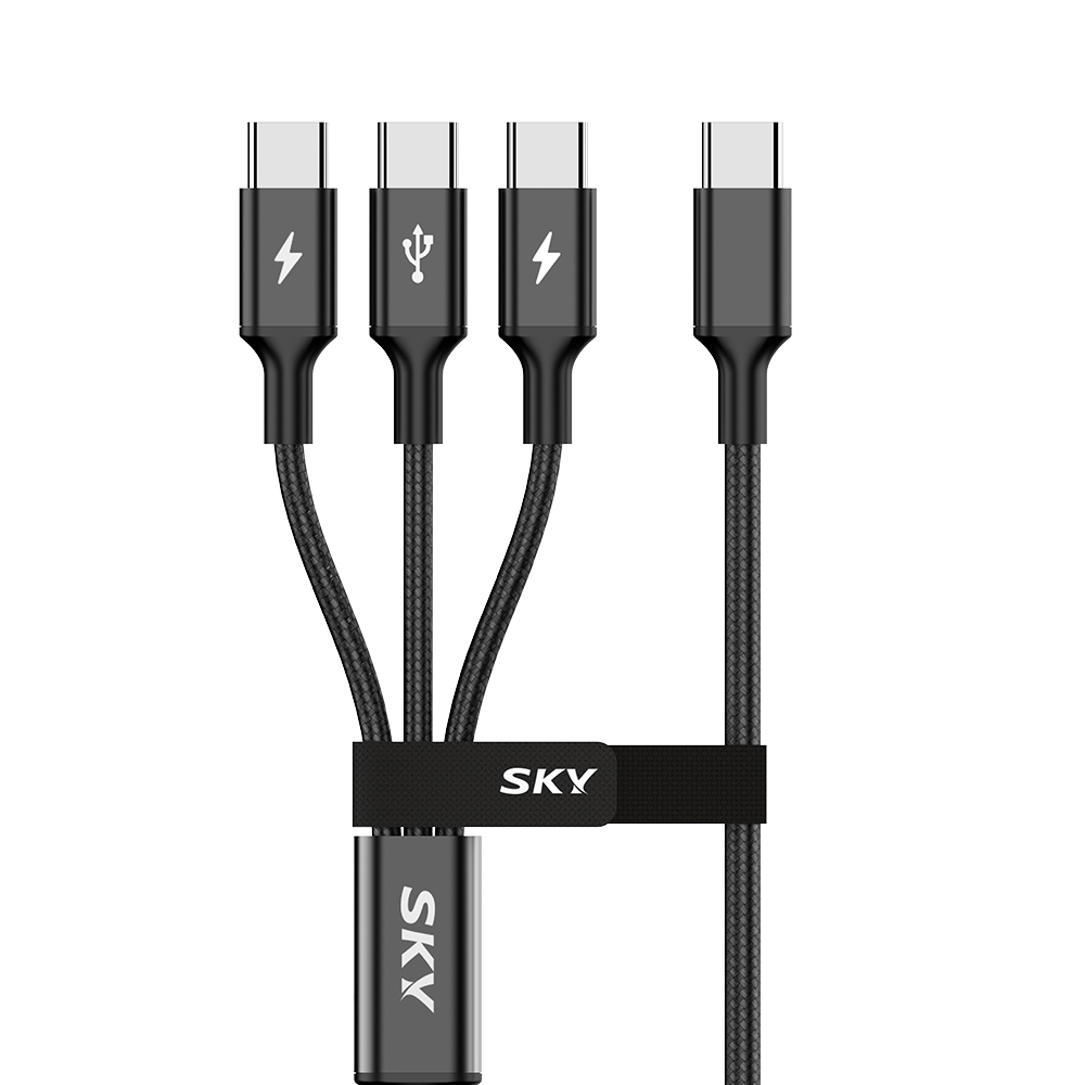 비트 60W C타입 to 3C USB PD 고속 충전 3in1 케이블 - 메인 이미지