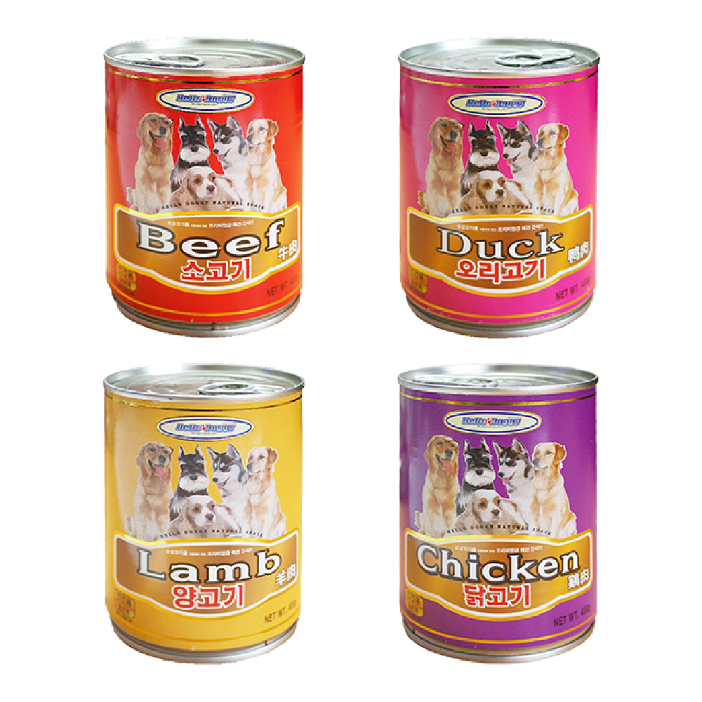 헬로도기 대용량 애견 간식 캔 소고기, 400g, 24개 - 상세 이미지 5