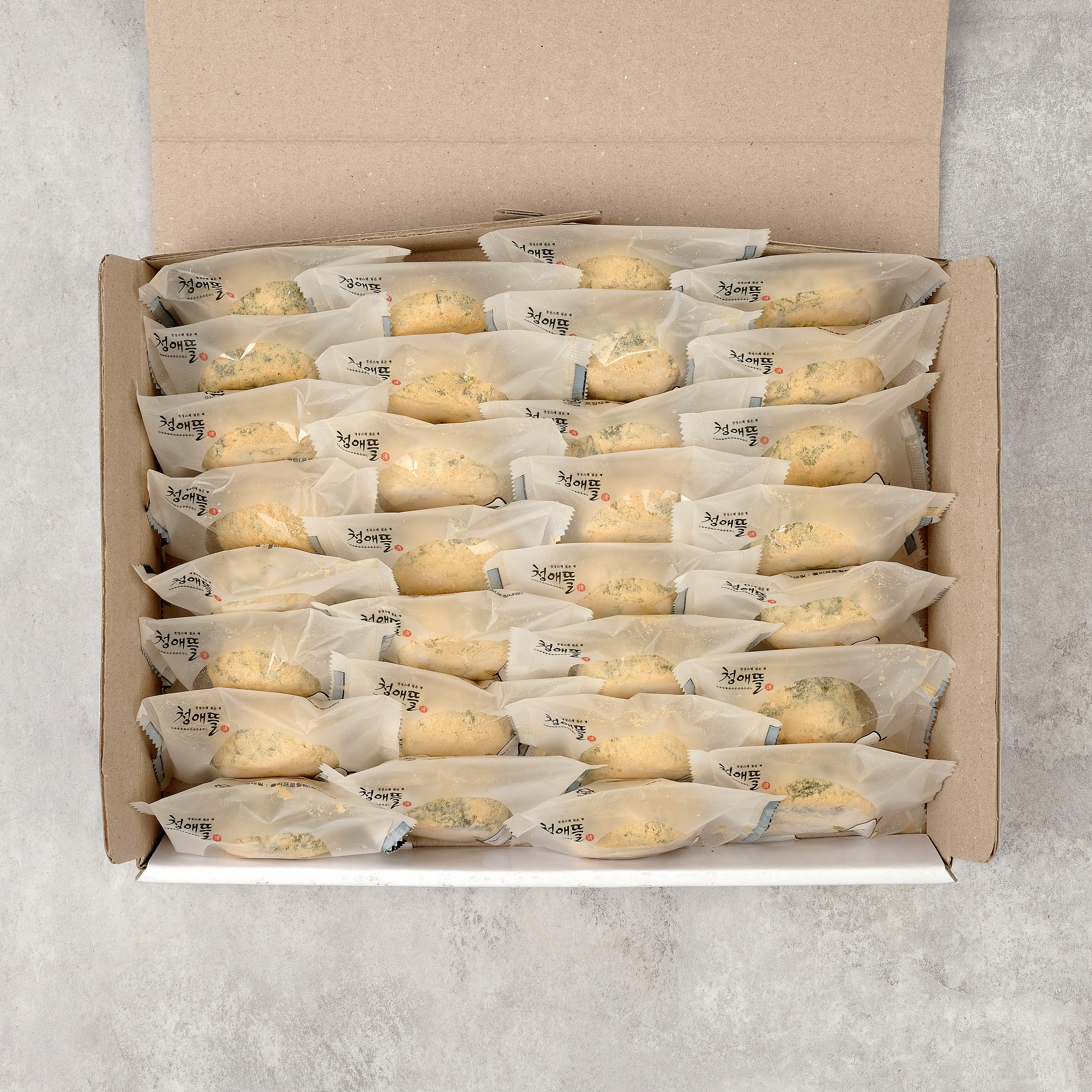 신라병가 개별포장 진한 쑥맛, 앙금있는 굳지않는 쑥개떡 30개입 - 상세 이미지 2