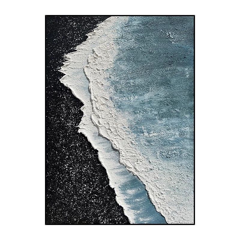 바다 그림 파도 유화 캔버스 고급 액자 무제 A 알루미늄합금 블랙프레임 70x100cm - 상세 이미지 5
