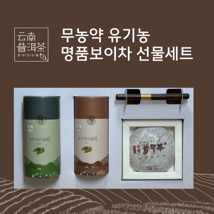 운남보이차 중국 명품 숙차생차 보이차선물 - 메인 이미지