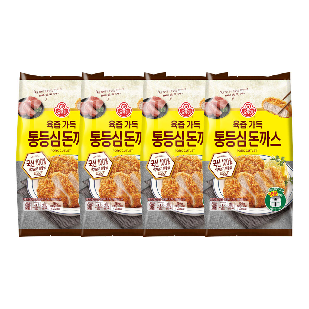 오뚜기 통등심 돈까스 420g 4개 - 상품 이미지