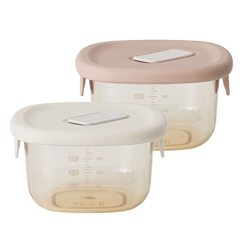 [자기주도스푼 GIFT] 마더케이 PPSU 이유식용기 260ml 2종+2종 (총4P) 초기이유식 보관 통 눈금이유식 - 상세 이미지 3