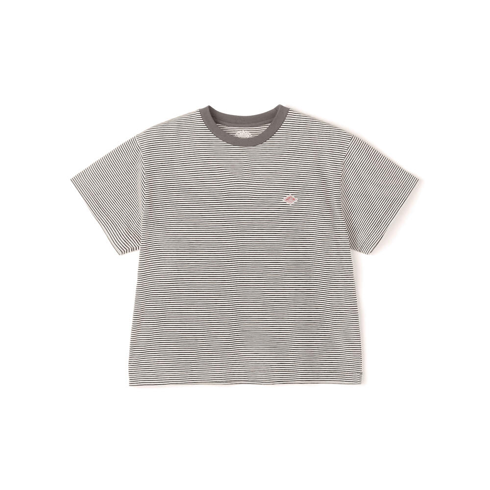 단톤 반팔티 WOMEN'S SHORT SLEEVE SEMI CROP T-SHIRT STRIPE 25SS 스트라이프 티셔츠 DNB251L103-0004 - 상세 이미지 2