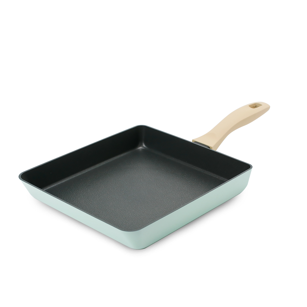 블룸스토리 IH 인덕션 논스틱코팅 멀티팬 24cm, 사각팬 민트 - 메인 이미지