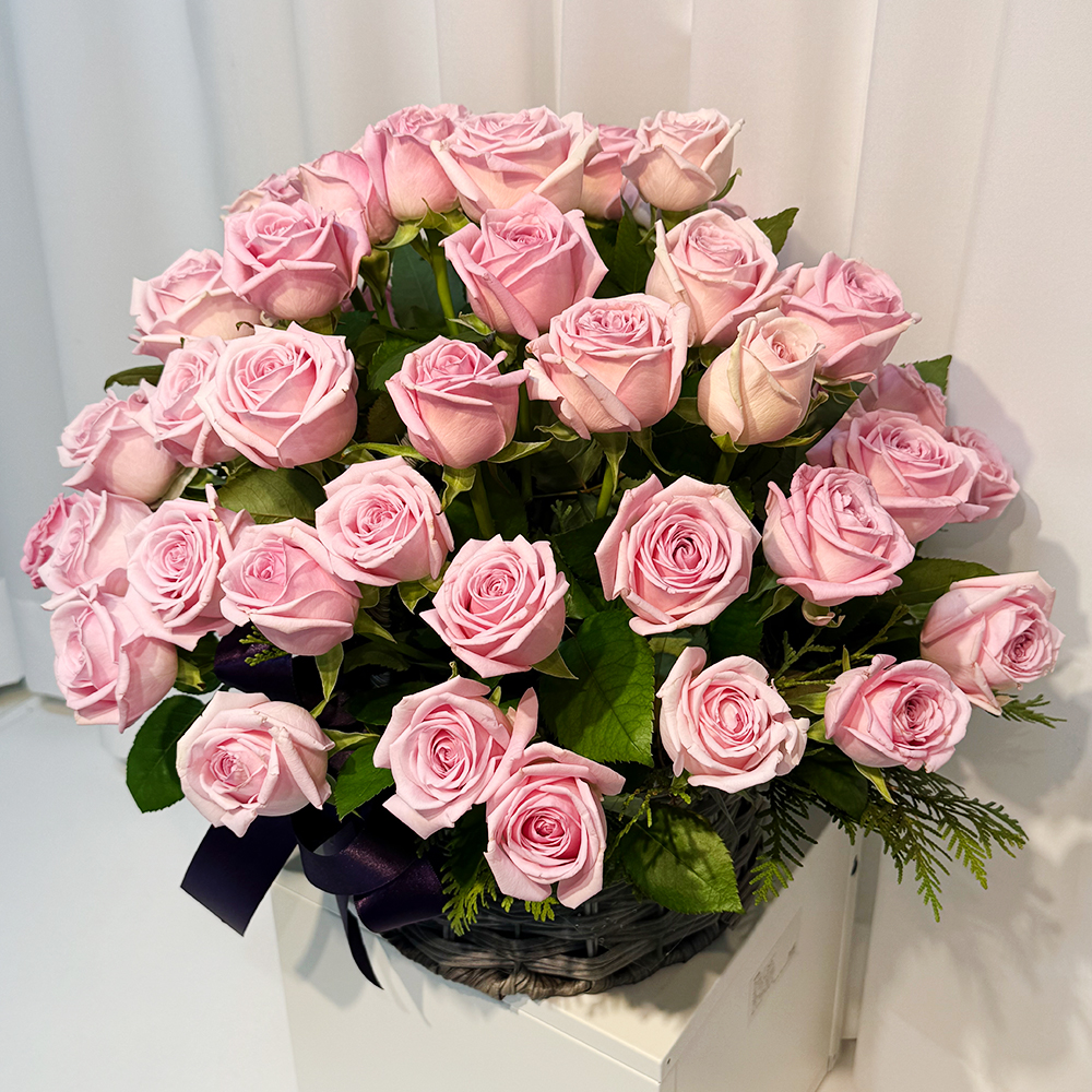 파주 장미 50송이 꽃바구니 어버이날 스승의날 꽃배달서비스 부모님 선물 생화 농장직영