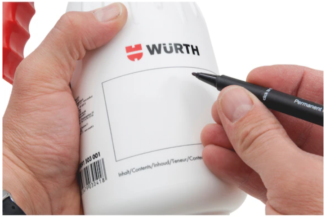 WURTH 뷔르트 펌프 스프레이 검정 1L (용매 내성) - 상세 이미지 4