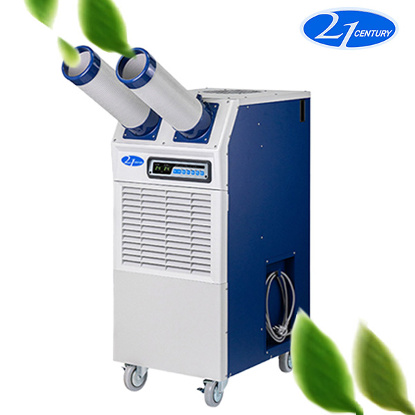 21센추리 산업용에어컨 이동식 2구 4100A BLDC 코끼리 실외기없는 공장 주차장 주방 식당