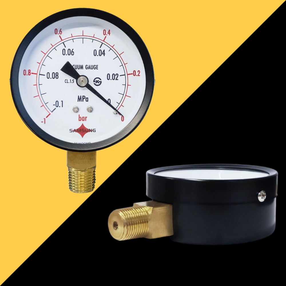 삼성계기 일반 압력계 A형 75파이 -1bar(K) -0.1mpa 진공계 배관 압력측정 - 상품 이미지