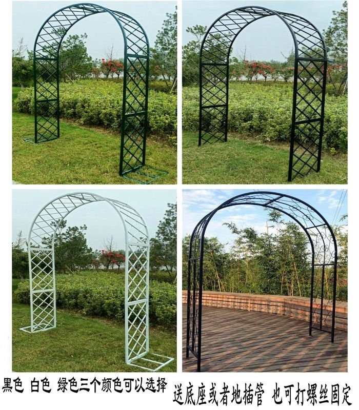 아치문 넝쿨 지지대 2m 화단 꾸미기 터널 전원주택 철제 제트 블랙120x40x220 - 상세 이미지 2