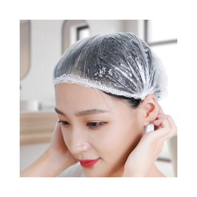 샤워캡 루미나D 비닐 m10221 헤어캡 일회용 위생모자 100매 : 디에담