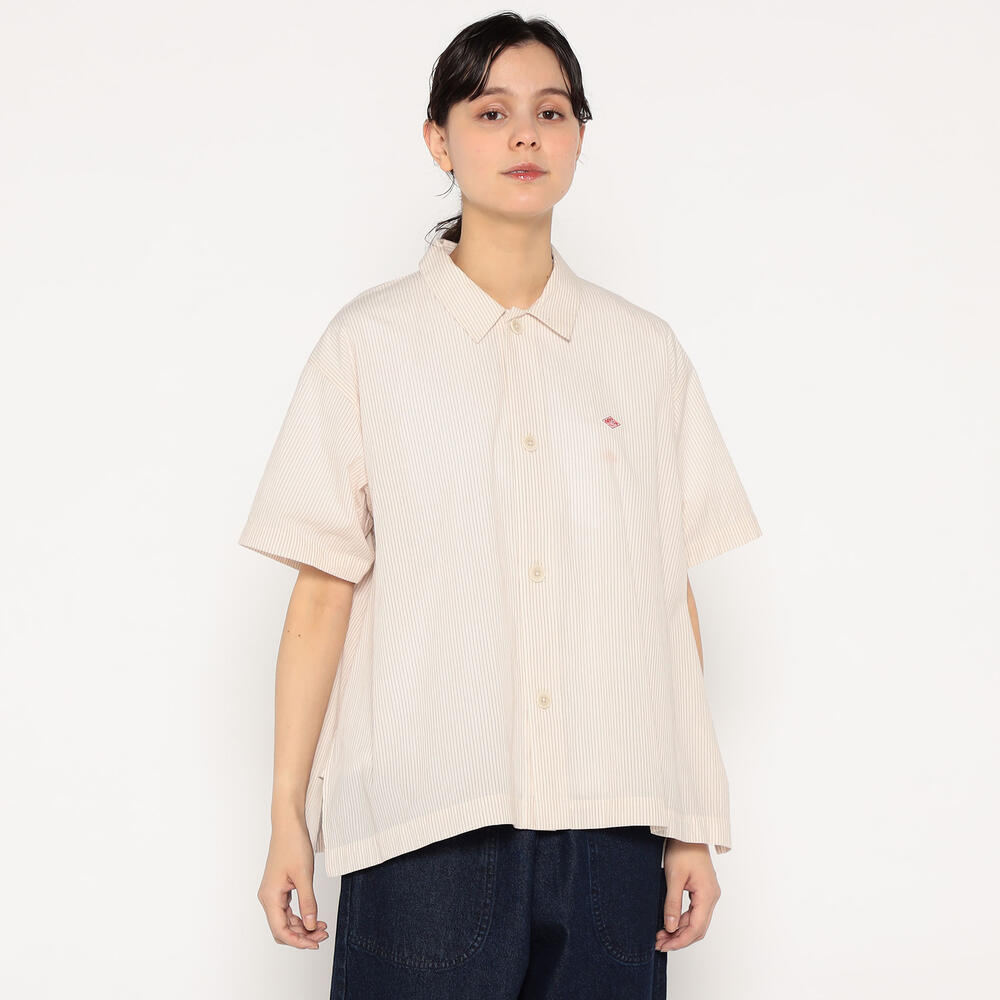단톤 셔츠 WOMEN'S COTTON VOILE SHORT SLEEVE SHIRT 25SS 반팔 스트라이프 DNB251L104-0022 - 상세 이미지 5