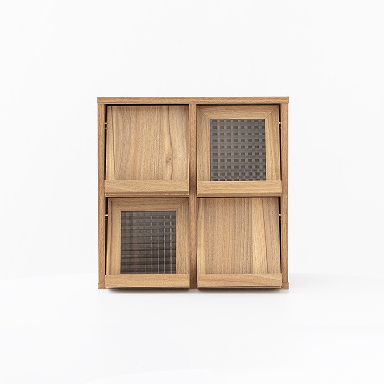 필몬 미니수납장 4문 4242 DC795 420x195x420mm, 4단, 라이트브라운 1822.6136