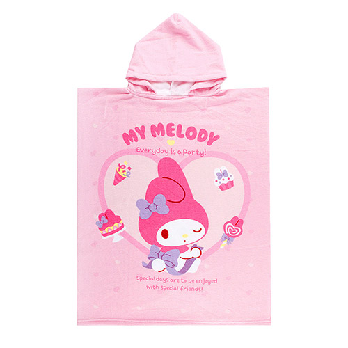 산리오 비치 가운 타올 마이멜로디 유아 주니어 후드 목욕 샤워