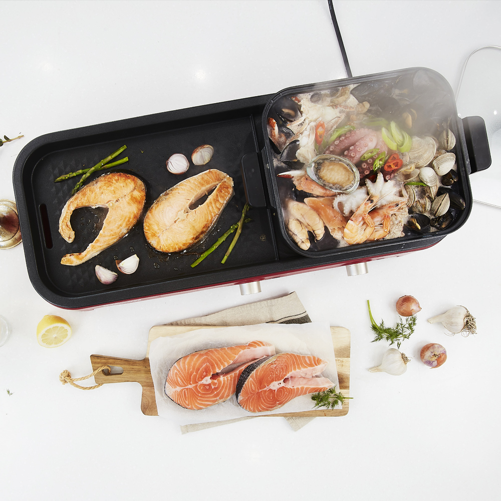 대원 전기 고기불판 냄비 반반 와이드 그릴 DW-MG2200 이미지 7