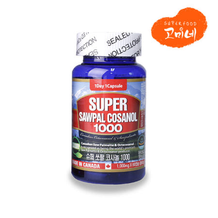 슈퍼쏘팔코사놀1000(1000mg x 60캡슐) 전립선건강 지구력증진 체내에너지생성 항산화작용