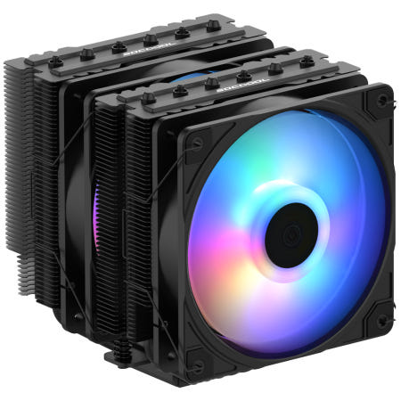 3RSYS Socoool RC1400 Quiet 쌍철봉 듀얼타워 공랭 CPU 쿨러 (블랙)