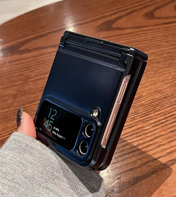 힌지보호 케이스 범퍼 하드 슬림 풀커버 카메라보호 지플립 블랙, 갤럭시Z 플립4 - 상품 이미지