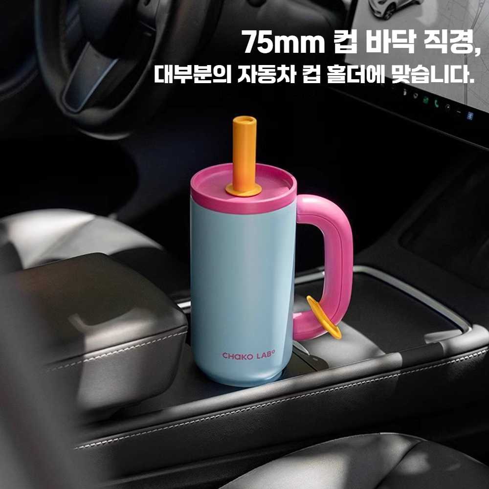 차코랩 텀블러 스테인레스 세라믹 대용량 보온컵 스위트하트 호스 1050ml - 상세 이미지 3