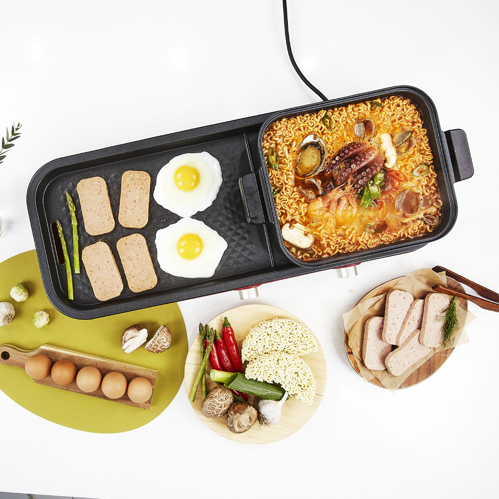 대원 전기 고기불판 냄비 반반 와이드 그릴 DW-MG2200 이미지 6