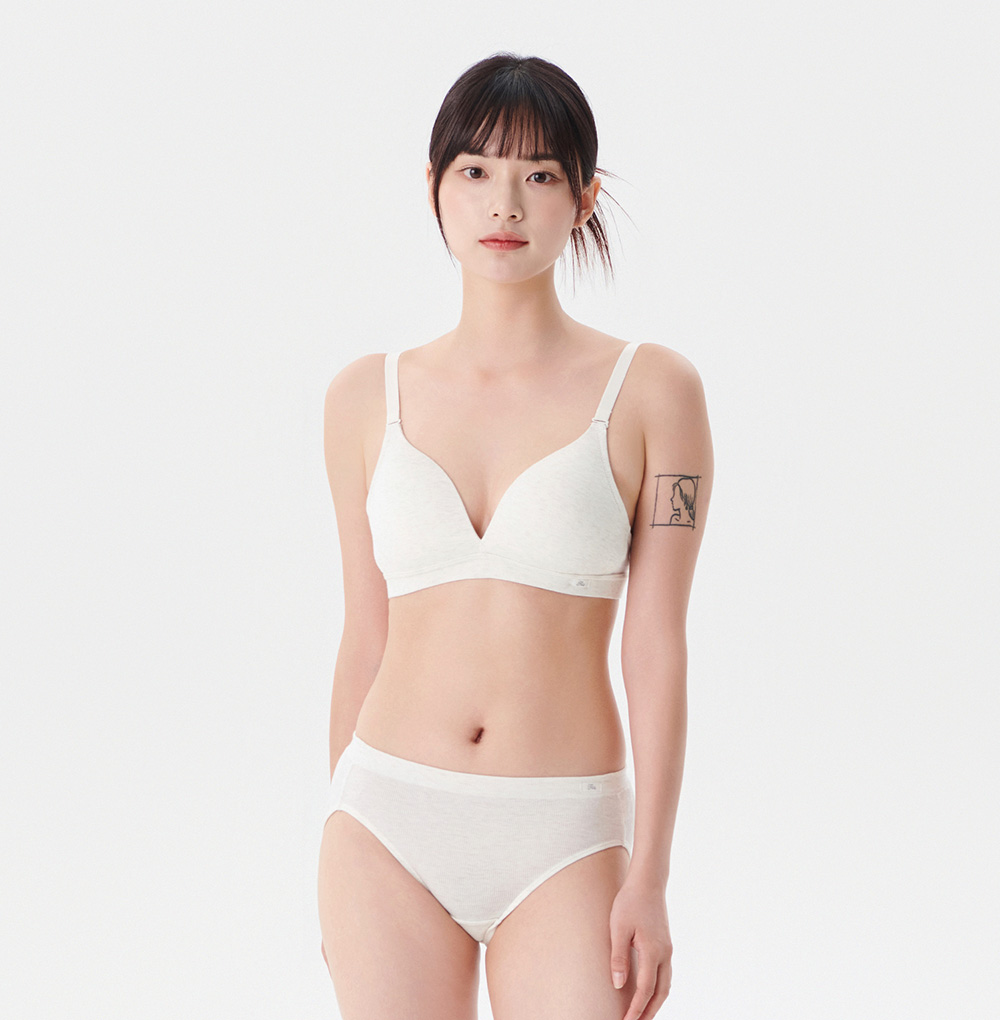 [세트] 휠라언더웨어 멜로우 노와이어 브라+팬티세트 - 상세 이미지 3