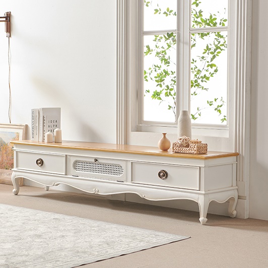 엔틱 거실장 고급 거실장 tv 다이 서랍장 75인치 티비 거실장