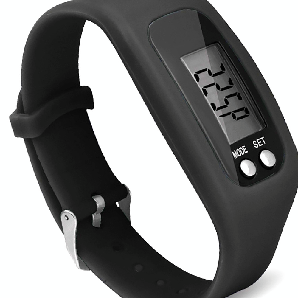 만보계손목시계 워치형전자만보기 블랙컬러 운동걸음수측정시계