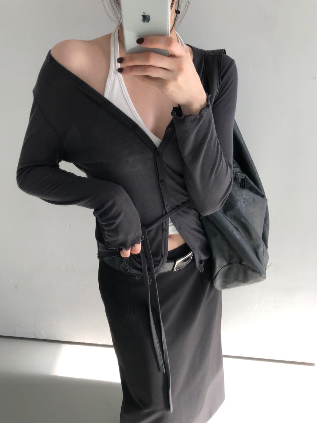 frill button cardigan 프릴 버튼 가디건 (스트랩 set) 상세 이미지 19