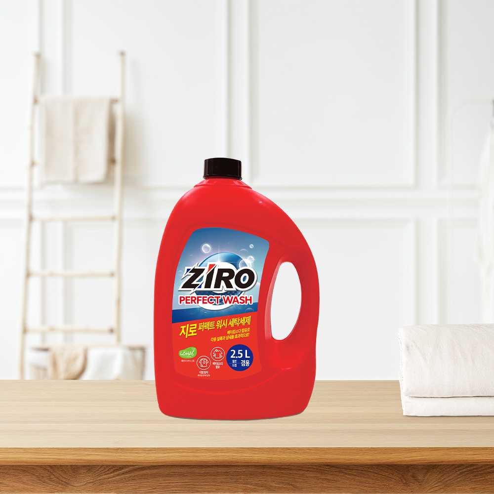 지로 퍼펙트워시 액상 세탁세제 빨래세제 대용량 2.5L, 2개 - 상세 이미지 4