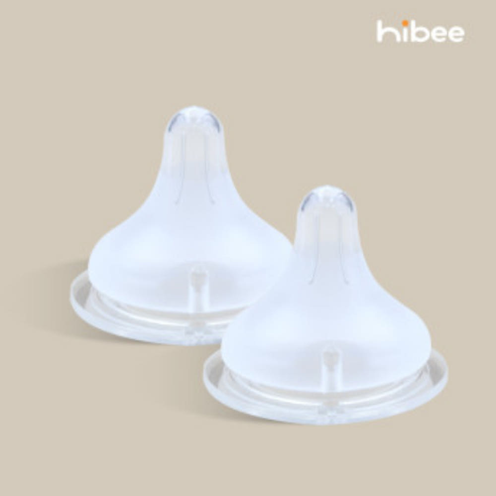 /100%국내제조 하이비 더블하트 모유실감 호환 소프트필 젖꼭지2P 단계별 사이즈
