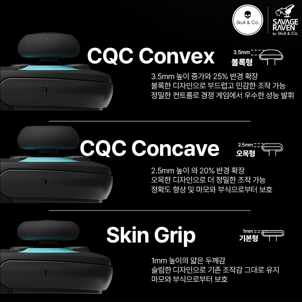 닌텐도 스위치2 조이콘 스틱커버 스컬앤코 썸그립