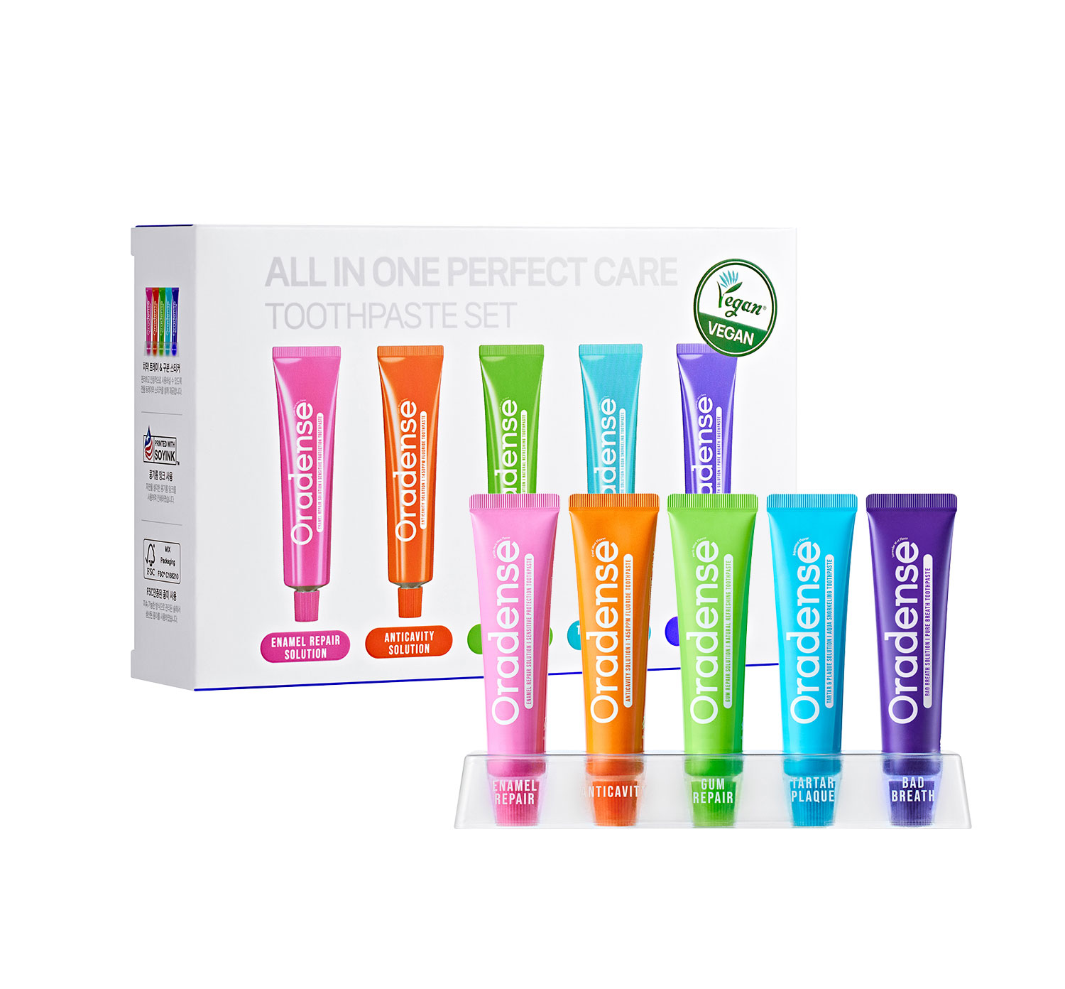 오라덴스 올인원 퍼펙트케어 치약세트 35g, 5개