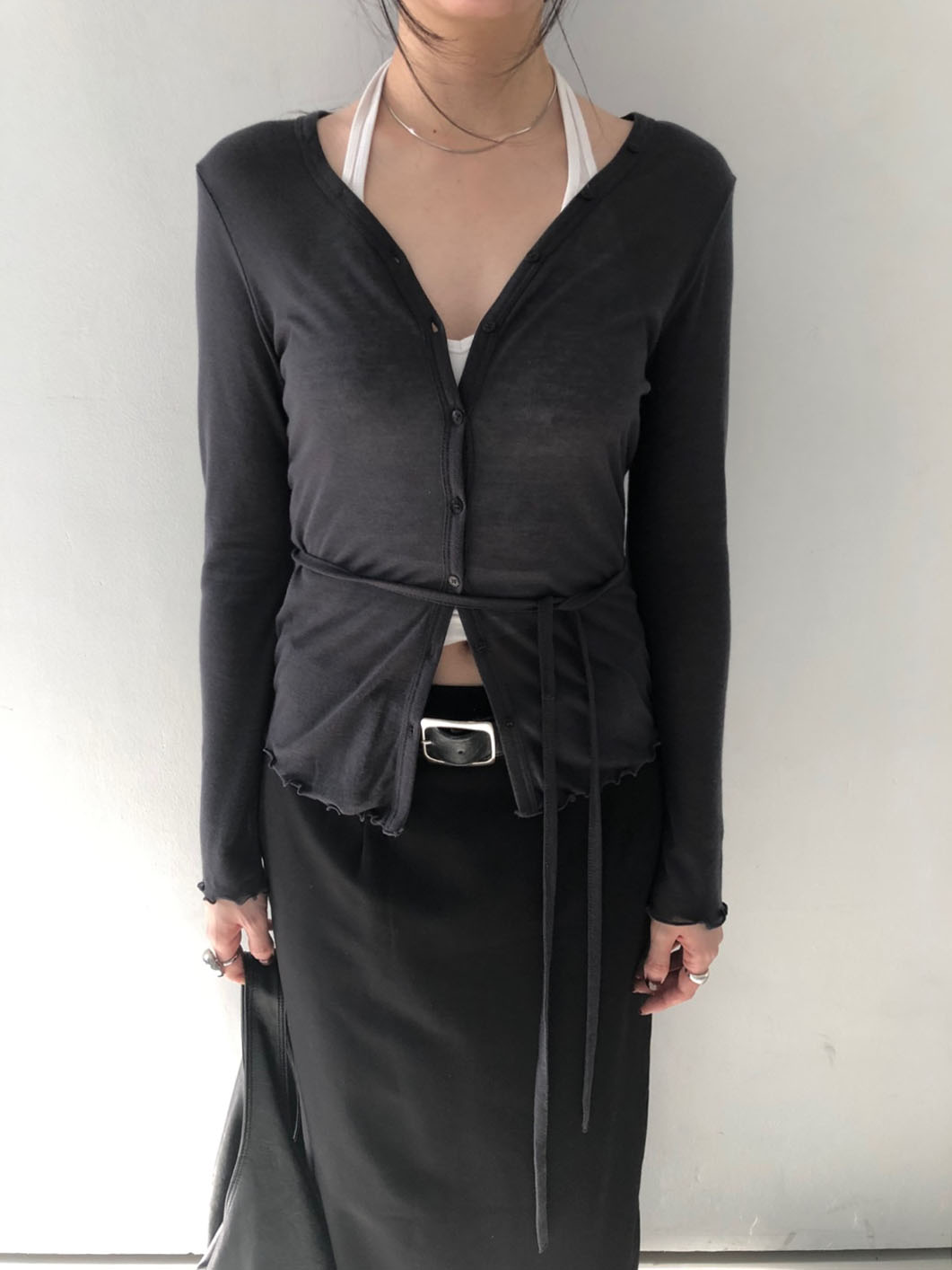 frill button cardigan 프릴 버튼 가디건 (스트랩 set) 상세 이미지 27