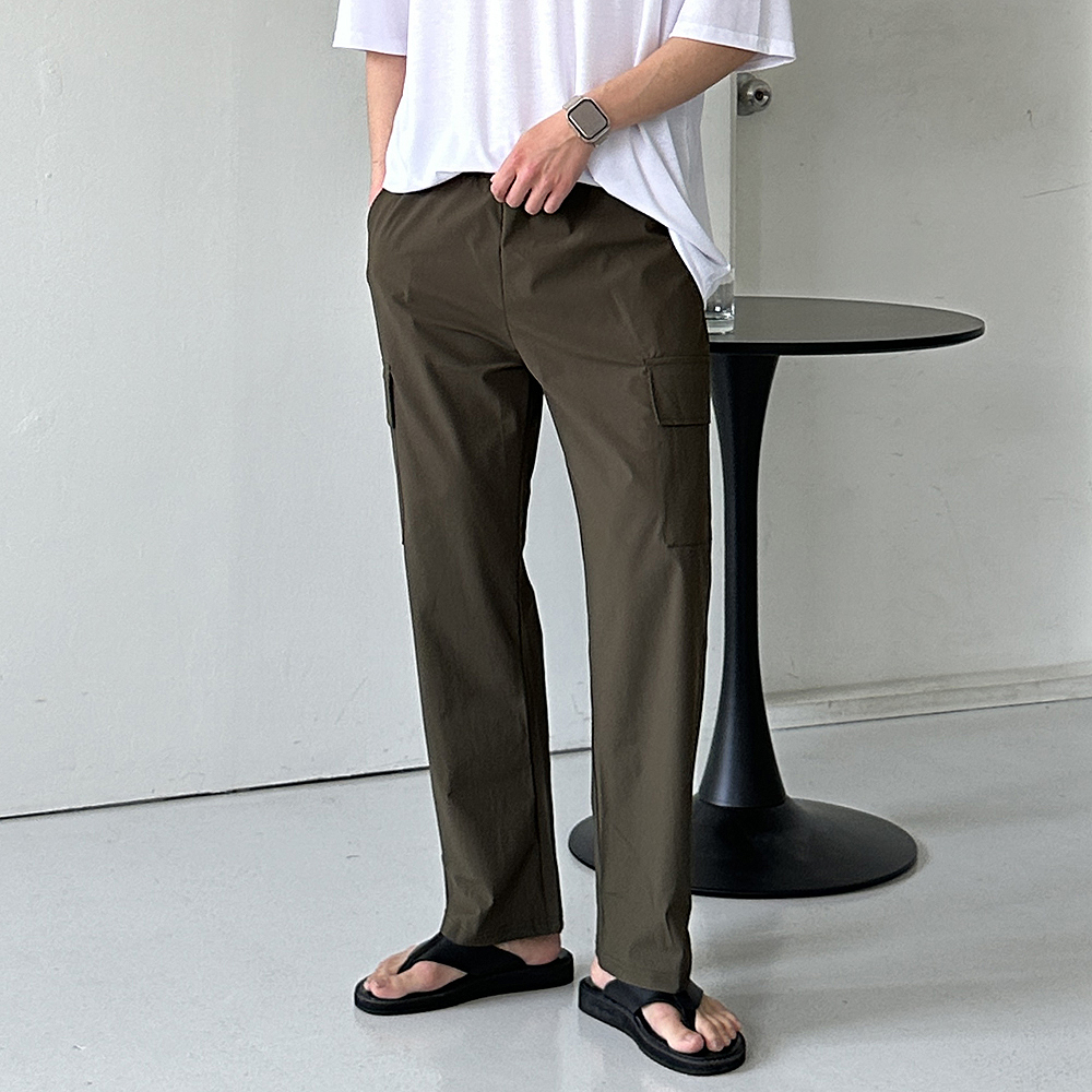 남자냉장고바지 아이스 카고 쿨 와이드 팬츠 남자 여름바지 - 상세 이미지 2