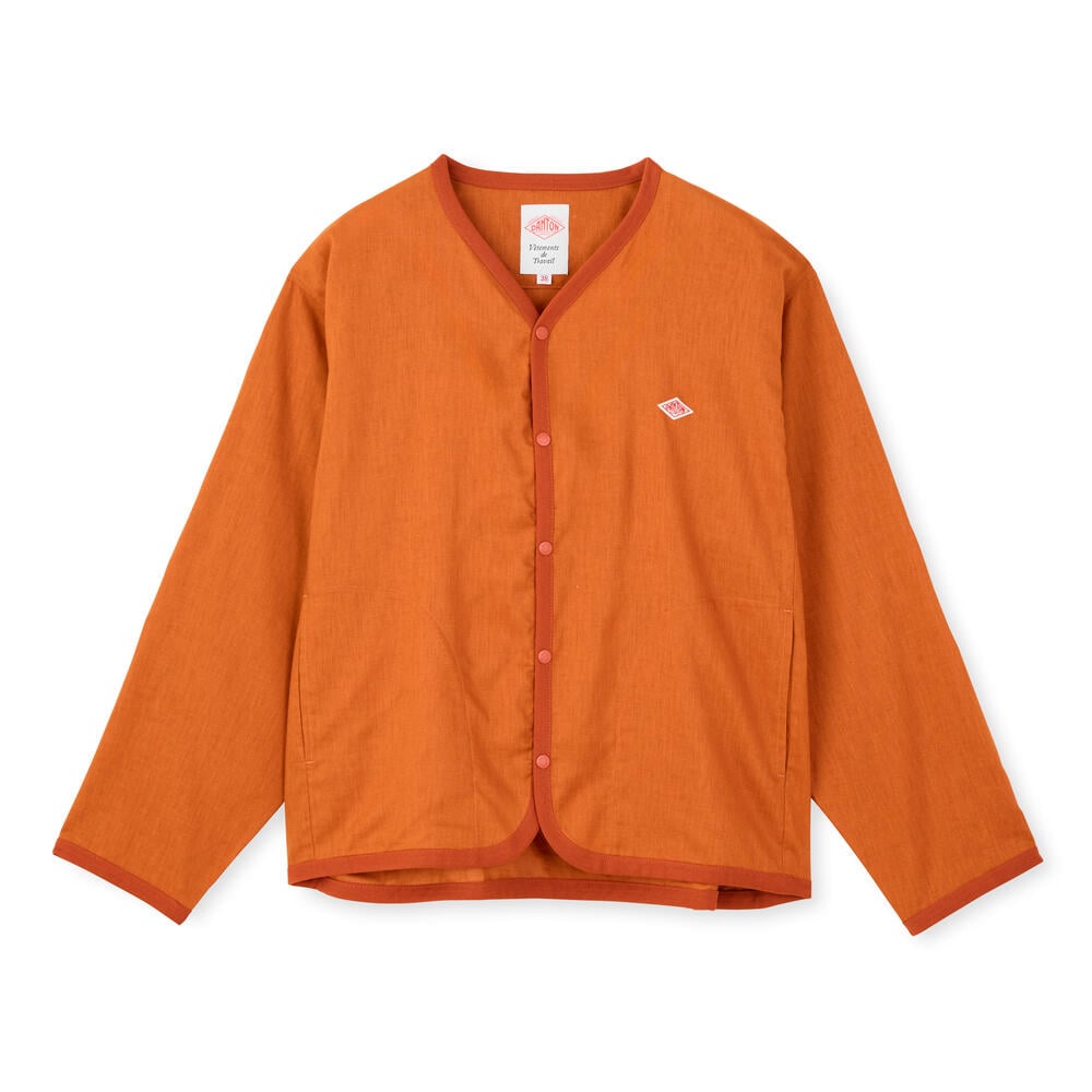 단톤 가디건 WOMEN'S LINEN POLYESTER CLOTH SHIRT CARDIGAN 25SS 리넨 셔츠 DNB251L104-0021 - 메인 이미지