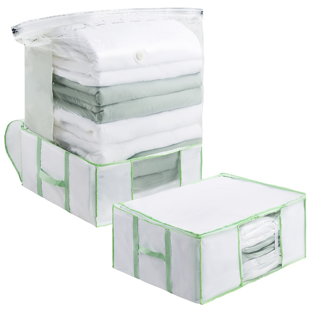 1+1 이불 정리함 보관함 가방 패브릭 리빙박스 이불 수납함 정리 S-NL 2개