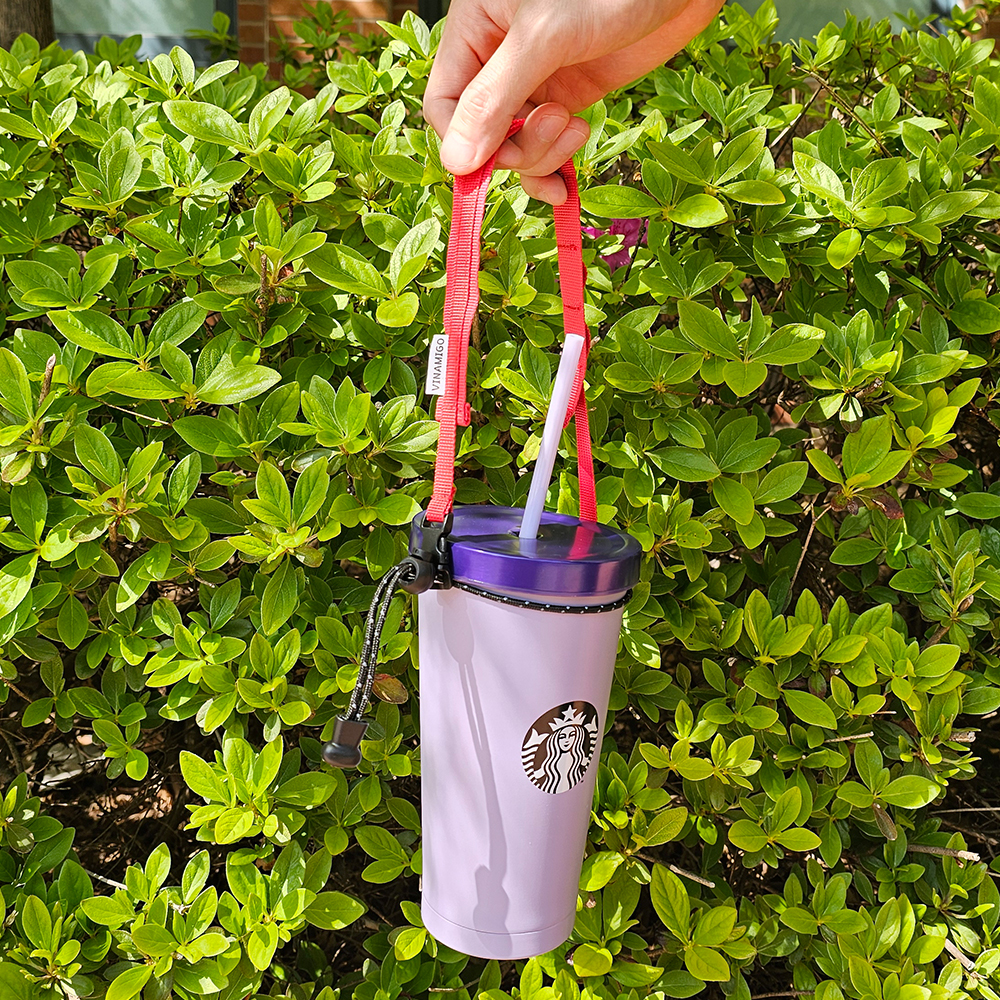 핸디루프 텀블러 스트랩 테이크아웃 컵 손잡이 홀더 브라운 - 상세 이미지 2